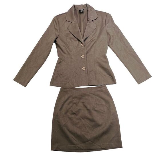 10/$25🦋 Vintage My Michelle Tan Skirt Suit Set - Size 5/6 - Picture 6 of 14